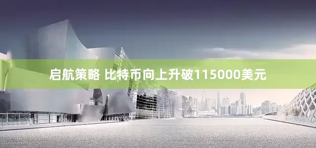 启航策略 比特币向上升破115000美元